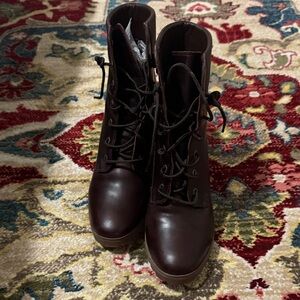Timberland Brown Leather Lace-Up Boots